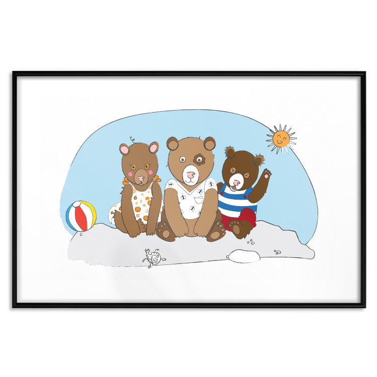 Poster Bears on the Beach - animals on the sand during a sunny summer day 122729 additionalImage 17