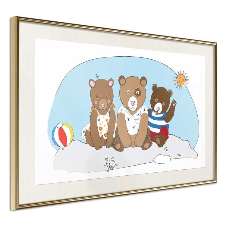 Poster Bears on the Beach - animals on the sand during a sunny summer day 122729 additionalImage 4