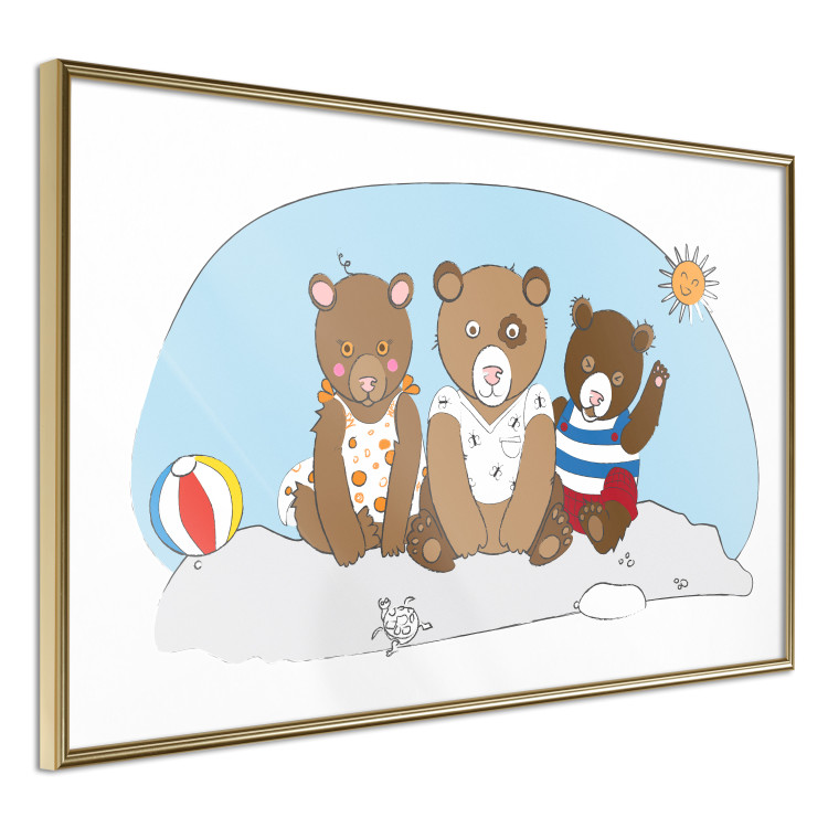 Poster Bears on the Beach - animals on the sand during a sunny summer day 122729 additionalImage 7