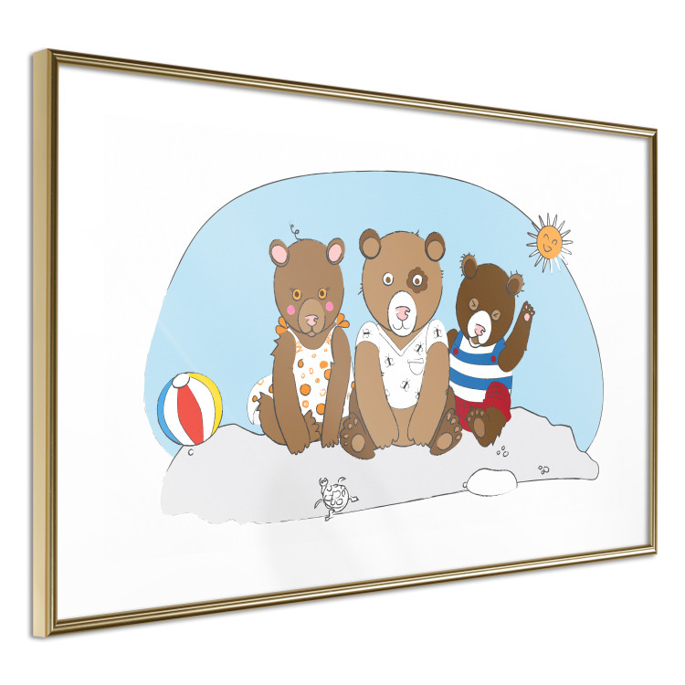 Poster Bears on the Beach - animals on the sand during a sunny summer day 122729 additionalImage 5