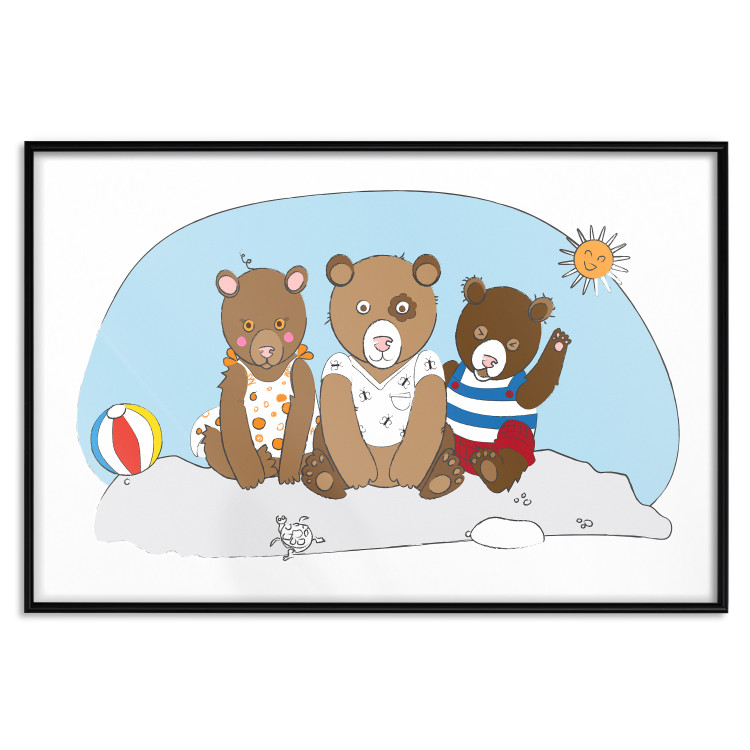 Poster Bears on the Beach - animals on the sand during a sunny summer day 122729 additionalImage 18