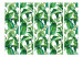 Room Divider Screen Tropical Paradise II (5-piece) - exotic leaves on a white background 124329 additionalThumb 3