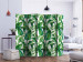Room Divider Screen Tropical Paradise II (5-piece) - exotic leaves on a white background 124329 additionalThumb 2
