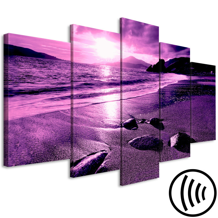 Canvas Art Print Enchanted Ocean (5 Parts) Wide Violet 125029 additionalImage 6