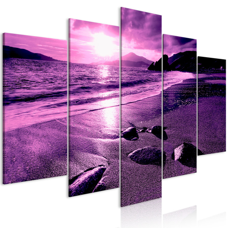 Canvas Art Print Enchanted Ocean (5 Parts) Wide Violet 125029 additionalImage 2