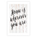 Wall Poster Home Is Wherever You Are - black English text on a wooden background 125229 additionalThumb 19