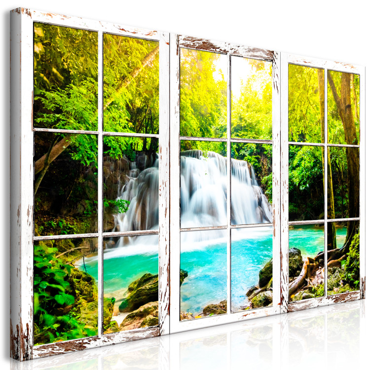 Large canvas print Emerald Waterfall II [Large Format] 125429 additionalImage 2