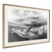 Wall Poster Black and White Whale - maritime landscape with a whale against waves 126829 additionalThumb 3