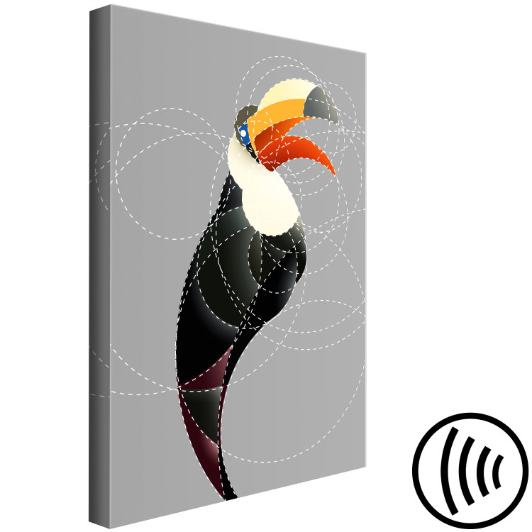 Canvas Print Toucan in Cirlces (1 Part) Vertical 126929 additionalImage 6