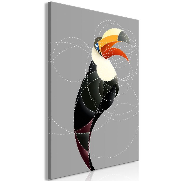 Canvas Print Toucan in Cirlces (1 Part) Vertical 126929 additionalImage 2