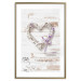 Poster Intertwined Message - decorative heart on light wooden background 128029 additionalThumb 14