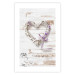 Poster Intertwined Message - decorative heart on light wooden background 128029 additionalThumb 19