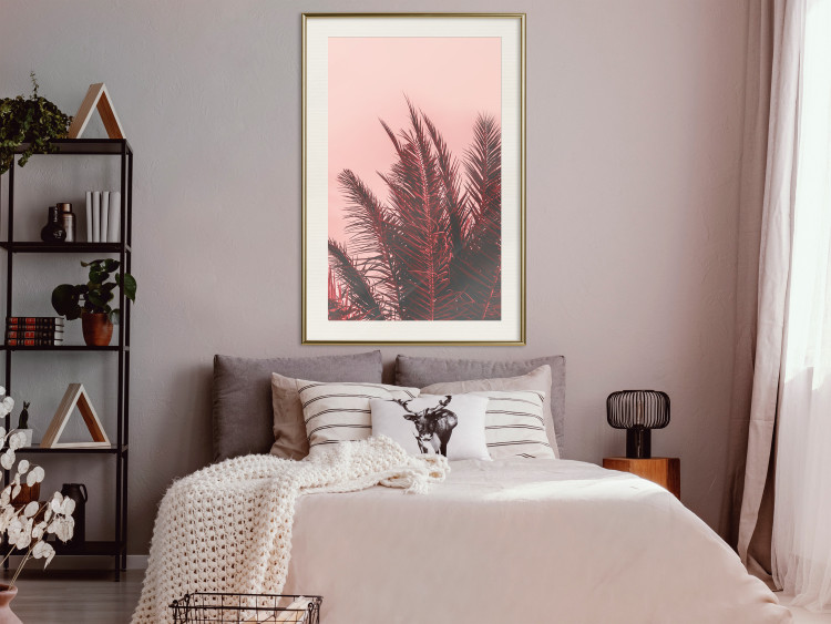 Poster Palms at Sunset - botanical composition with tropical plants 128829 additionalImage 22