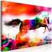 Canvas Art Print Merry Stallion (1-part) wide - abstract colorful animal 129529 additionalThumb 2