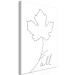 Canvas Art Print Linear leaf - minimalistic line art style graphic with inscription 131729 additionalThumb 2