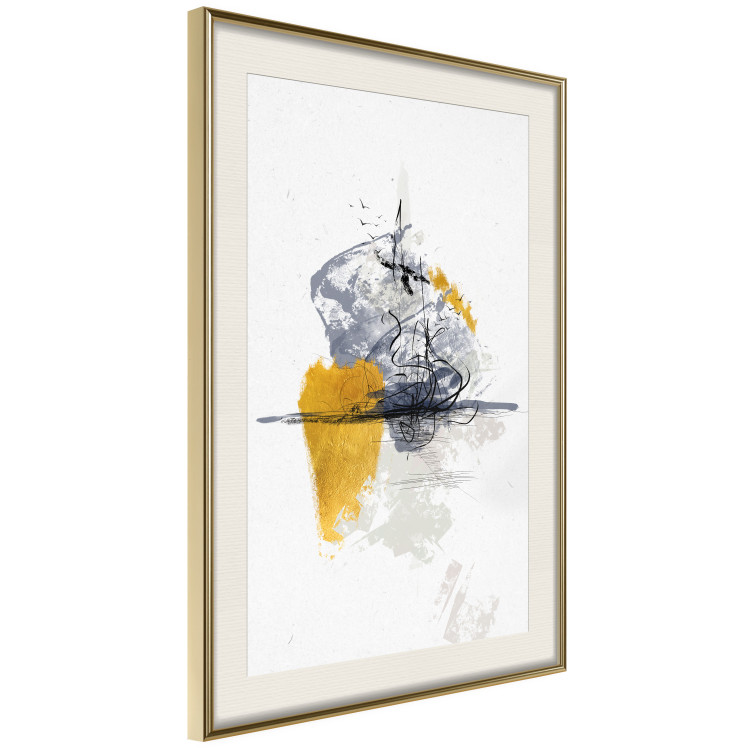 Wall Poster Birds over Water - seascape with birds in an abstract motif 131829 additionalImage 3