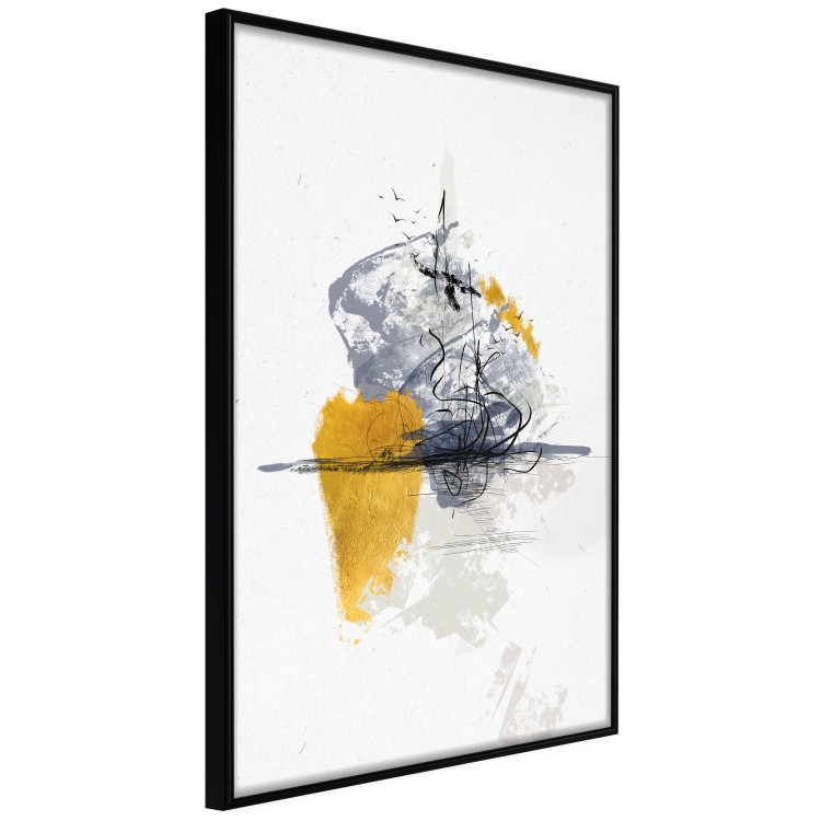 Wall Poster Birds over Water - seascape with birds in an abstract motif 131829 additionalImage 13