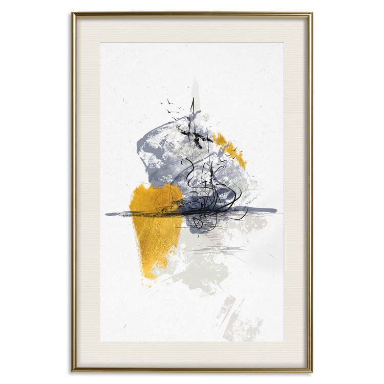 Wall Poster Birds over Water - seascape with birds in an abstract motif 131829 additionalImage 20