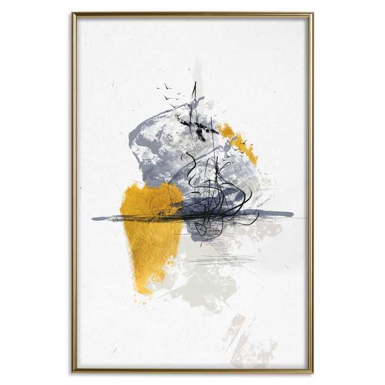 Wall Poster Birds over Water - seascape with birds in an abstract motif 131829 additionalImage 15