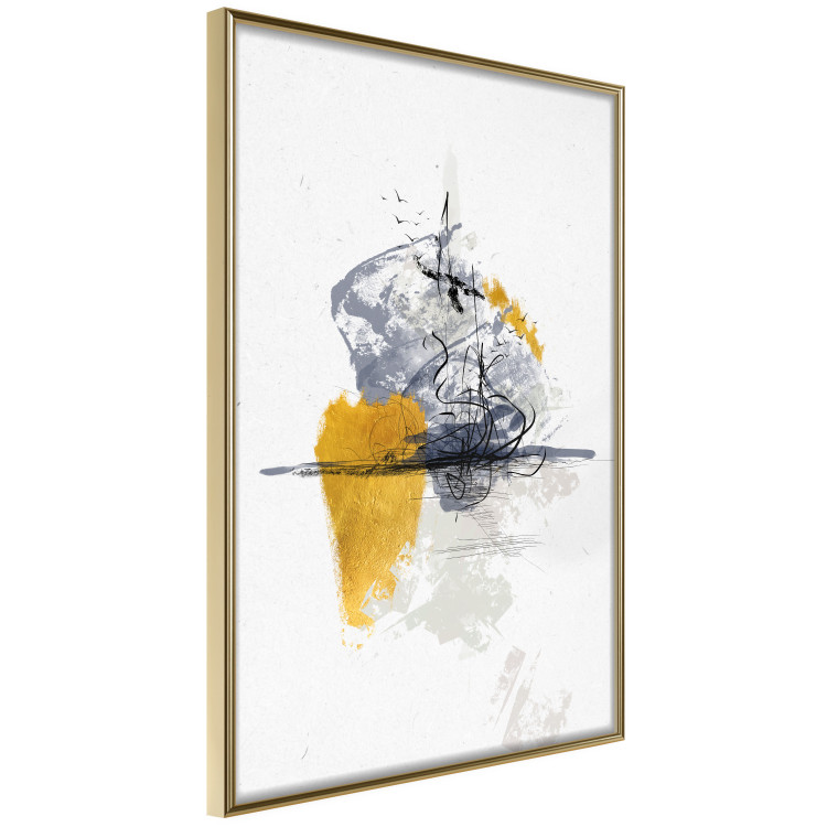 Wall Poster Birds over Water - seascape with birds in an abstract motif 131829 additionalImage 12