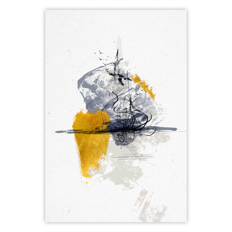 Gallery wall art Golden and black abstractions 143375 additionalImage 2