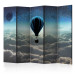 Room Divider Night Expedition II (5-piece) - 3D illusion with a balloon against the sky 132829