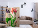 Room Divider Vintage - Spring (3-piece) - colorful composition in flowers and butterflies 133229 additionalThumb 4