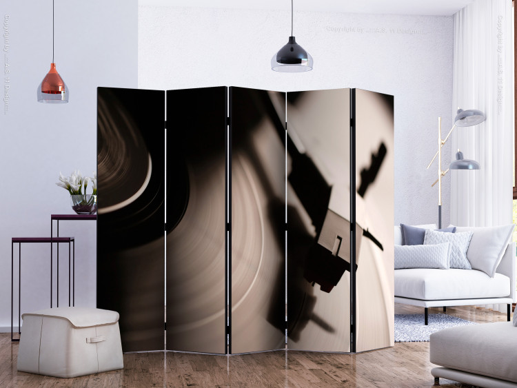 Folding Screen Old Gramophone and Vinyl Record II (5-piece) - music from the past 133329 additionalImage 2