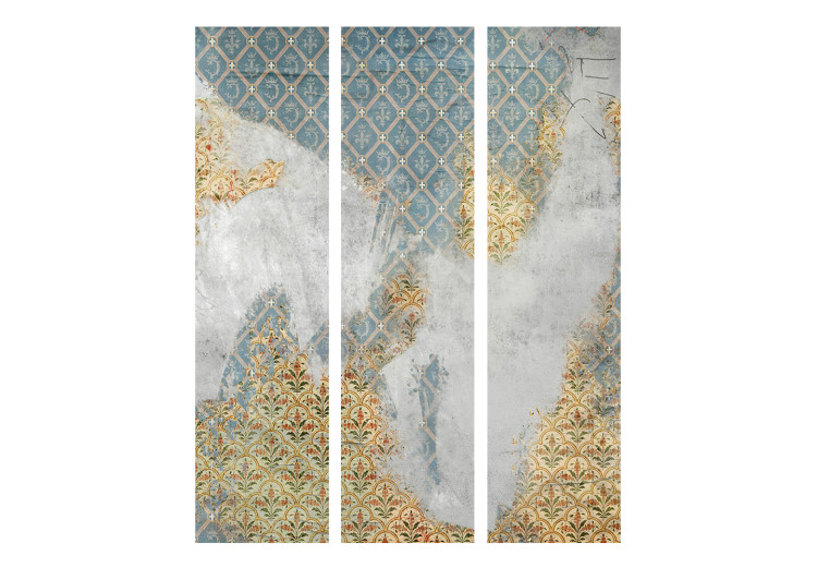 Room Separator Traces of the Past (3-piece) - retro-style background with ornaments 133429 additionalImage 3