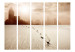 Room Divider Screen On the Way to the Big City II - ocean sand against a city backdrop in sepia 133729 additionalThumb 3