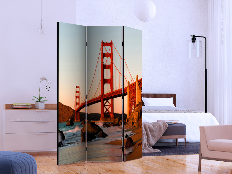 Room Divider Screen Golden Gate Bridge - sunset, San Francisco - bridge architecture 133829 additionalImage 2