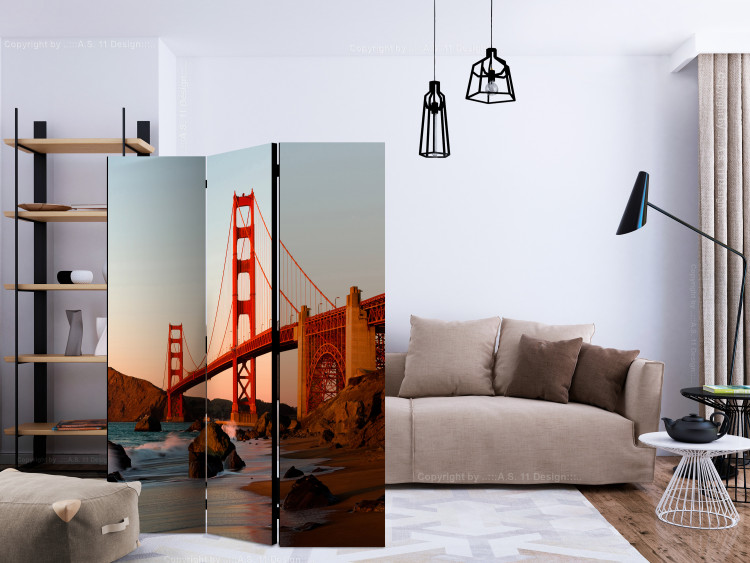 Room Divider Screen Golden Gate Bridge - sunset, San Francisco - bridge architecture 133829 additionalImage 4