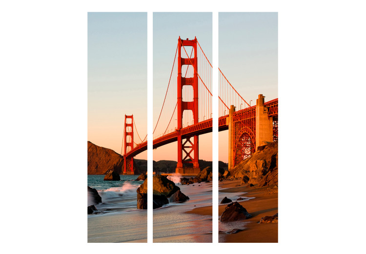 Room Divider Screen Golden Gate Bridge - sunset, San Francisco - bridge architecture 133829 additionalImage 3