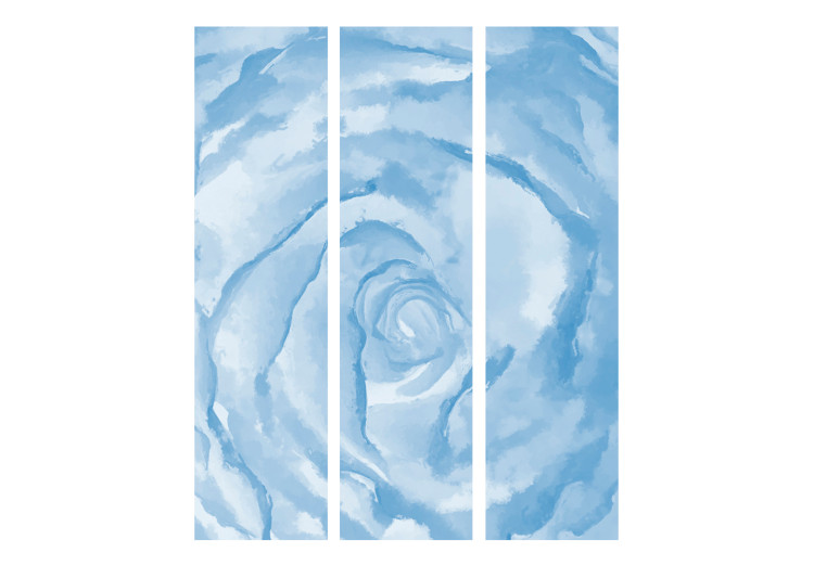 Room Divider Rose (Blue) - watercolor composition of a blue floral pattern 133929 additionalImage 3