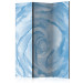 Room Divider Rose (Blue) - watercolor composition of a blue floral pattern 133929