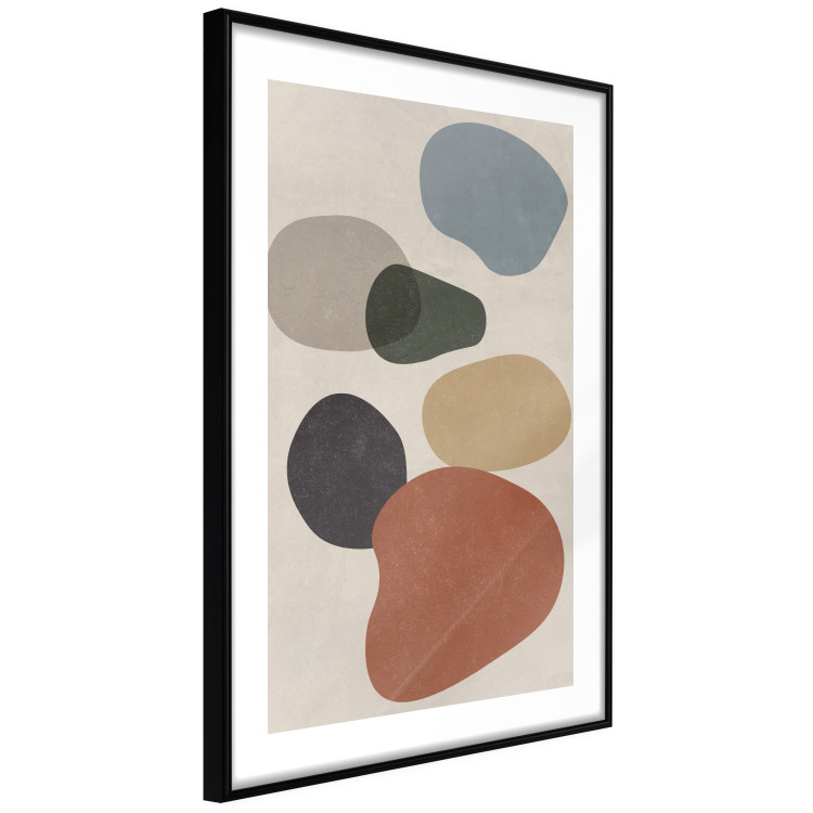 Wall Poster Stone Composition - abstract colorful stones on a gray background 134329 additionalImage 6
