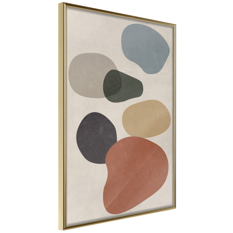 Wall Poster Stone Composition - abstract colorful stones on a gray background 134329 additionalImage 14