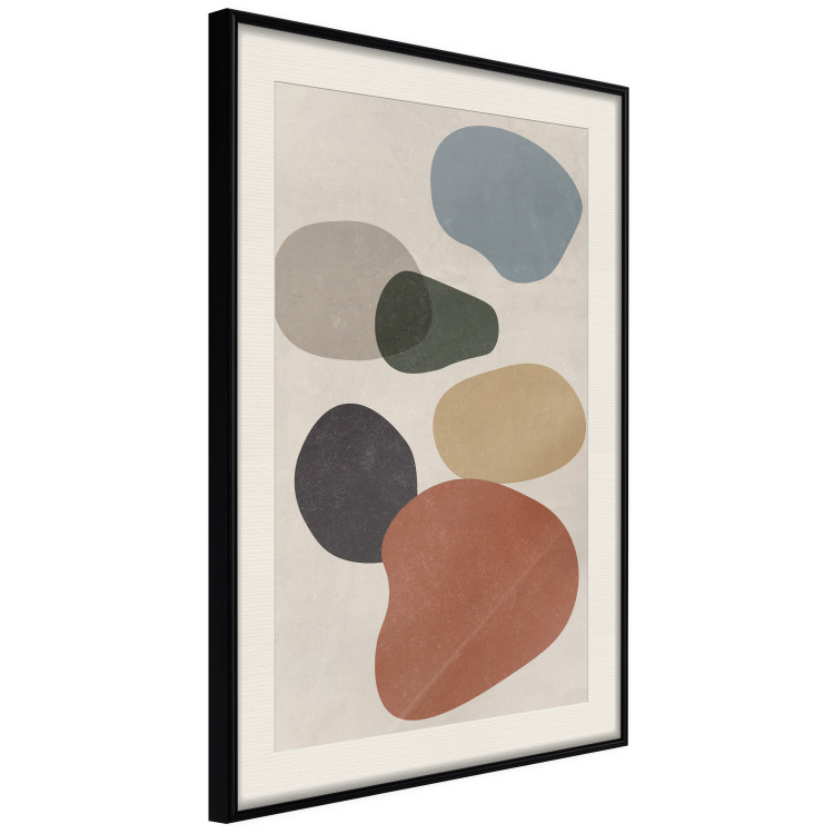 Wall Poster Stone Composition - abstract colorful stones on a gray background 134329 additionalImage 2