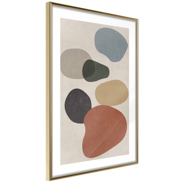 Wall Poster Stone Composition - abstract colorful stones on a gray background 134329 additionalImage 7