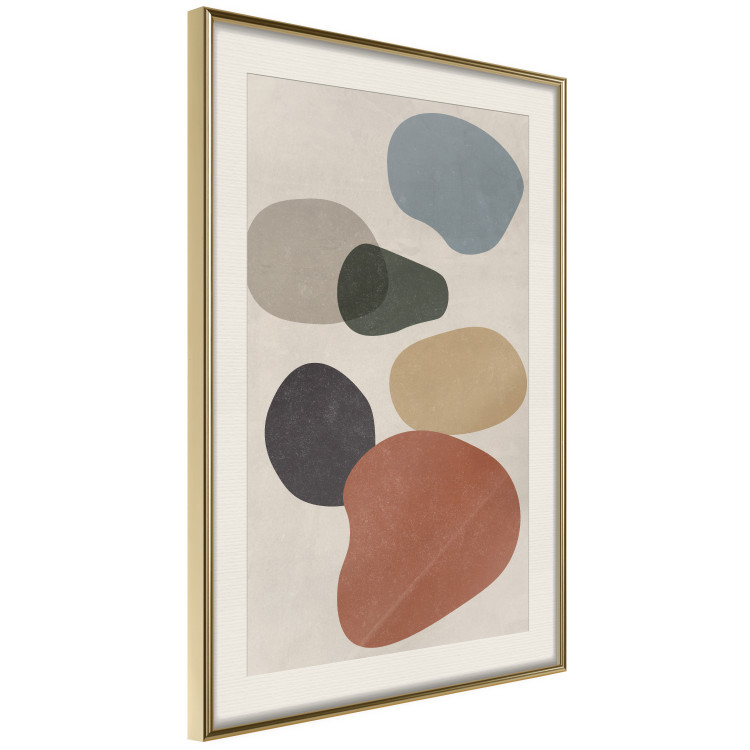 Wall Poster Stone Composition - abstract colorful stones on a gray background 134329 additionalImage 3