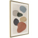 Wall Poster Stone Composition - abstract colorful stones on a gray background 134329 additionalThumb 3
