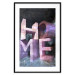 Poster Home in Violets - violet 3D text on an abstract background 135729 additionalThumb 12