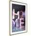 Poster Home in Violets - violet 3D text on an abstract background 135729 additionalThumb 7