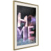 Poster Home in Violets - violet 3D text on an abstract background 135729 additionalThumb 7