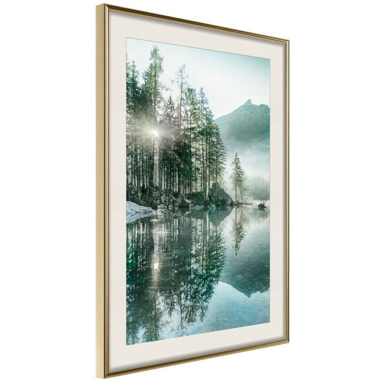 Wall Poster Morning by the Lake - lake landscape with trees and sunrise 137229 additionalImage 8