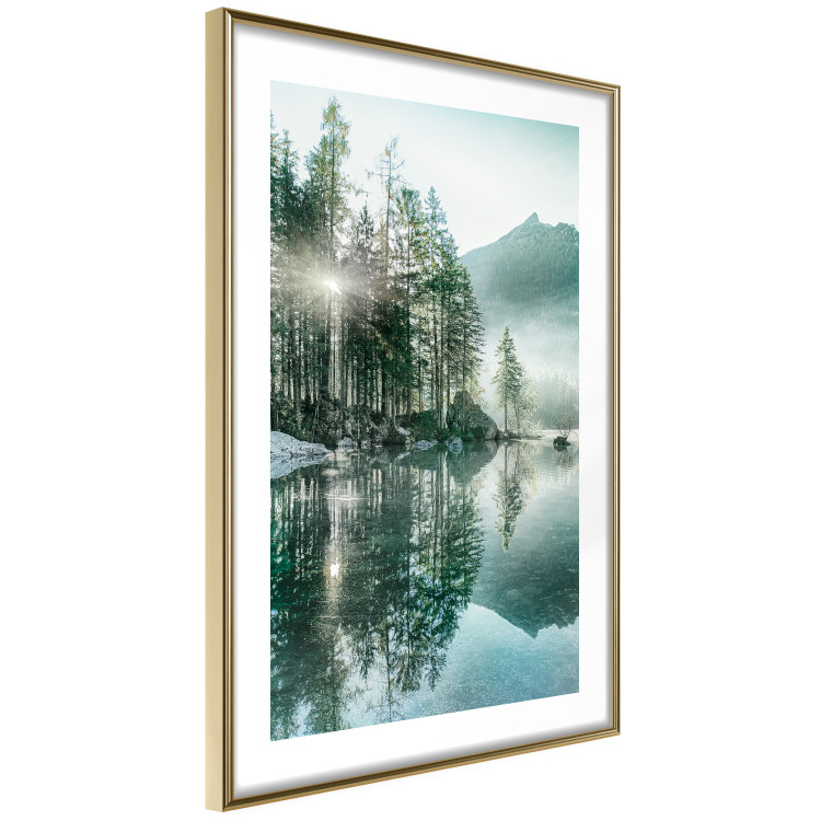 Wall Poster Morning by the Lake - lake landscape with trees and sunrise 137229 additionalImage 4
