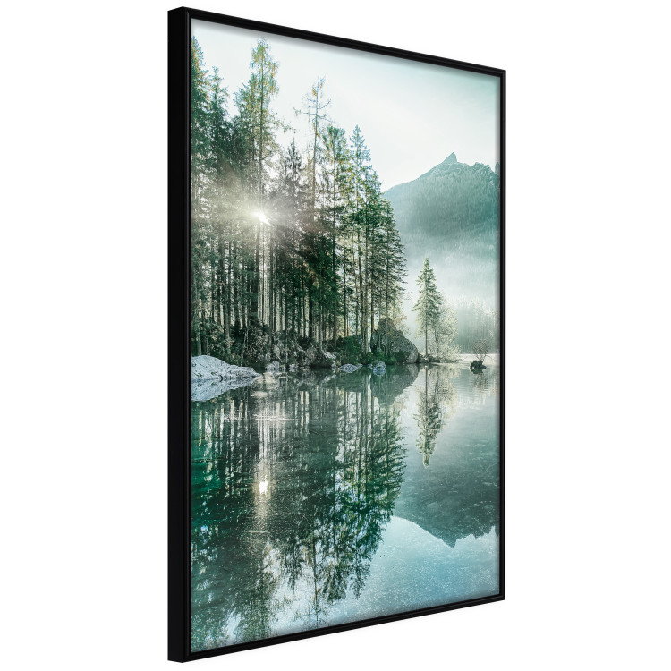 Wall Poster Morning by the Lake - lake landscape with trees and sunrise 137229 additionalImage 3