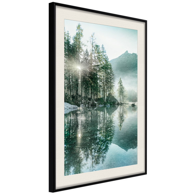 Wall Poster Morning by the Lake - lake landscape with trees and sunrise 137229 additionalImage 10