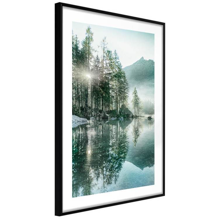 Wall Poster Morning by the Lake - lake landscape with trees and sunrise 137229 additionalImage 9