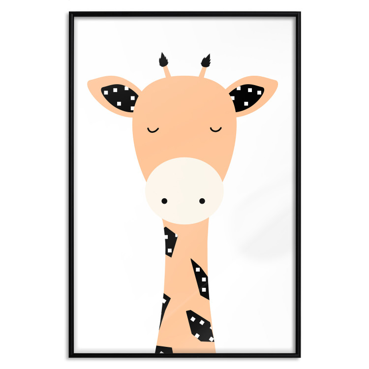 Poster Funny Giraffe - colorful amusing animal on a white contrasting background 138129 additionalImage 12